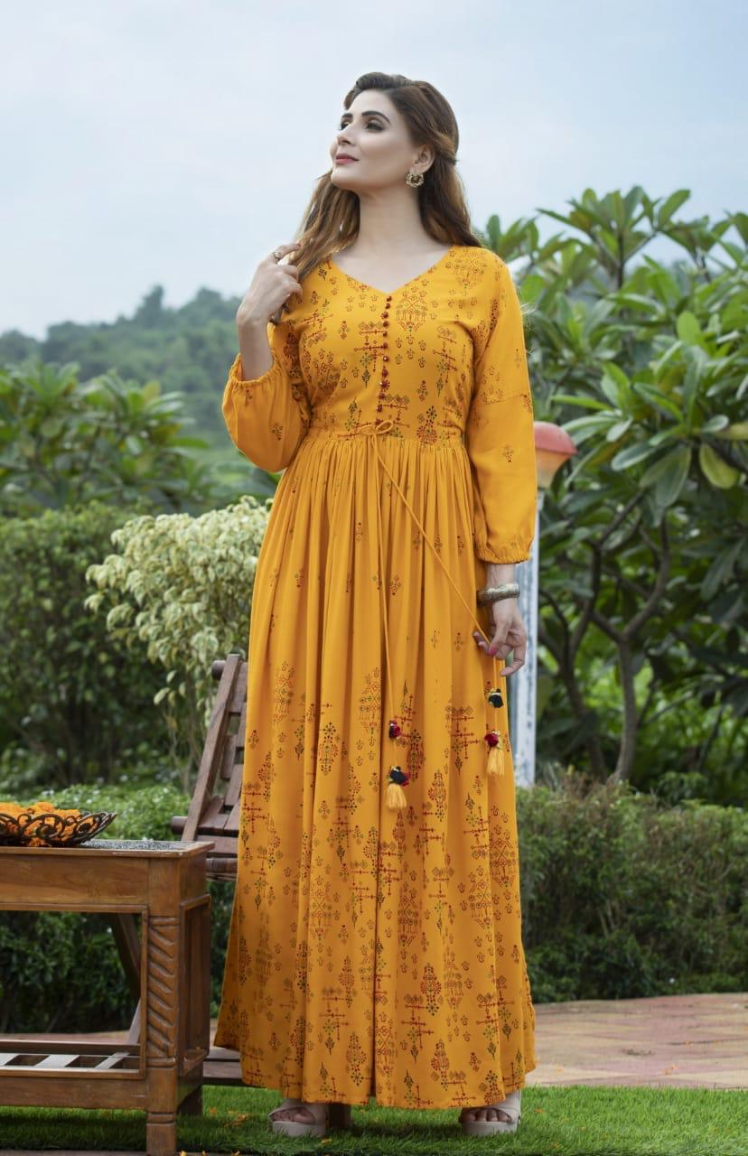 Majisha Nx Nayara Heavy Designer Fancy Wear Long Anarkali Kurti Collection